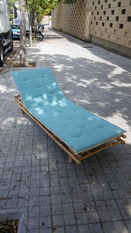 cojin tumbona bambu azul 200x75 1u